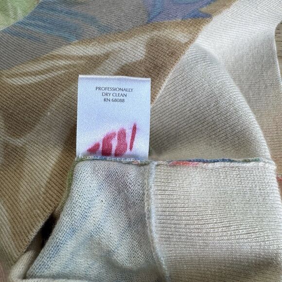 TSE Cashmere Surplice Knit Short Sleeve Deep V Neckline Top Blouse Artsy Small - Picture 8 of 12